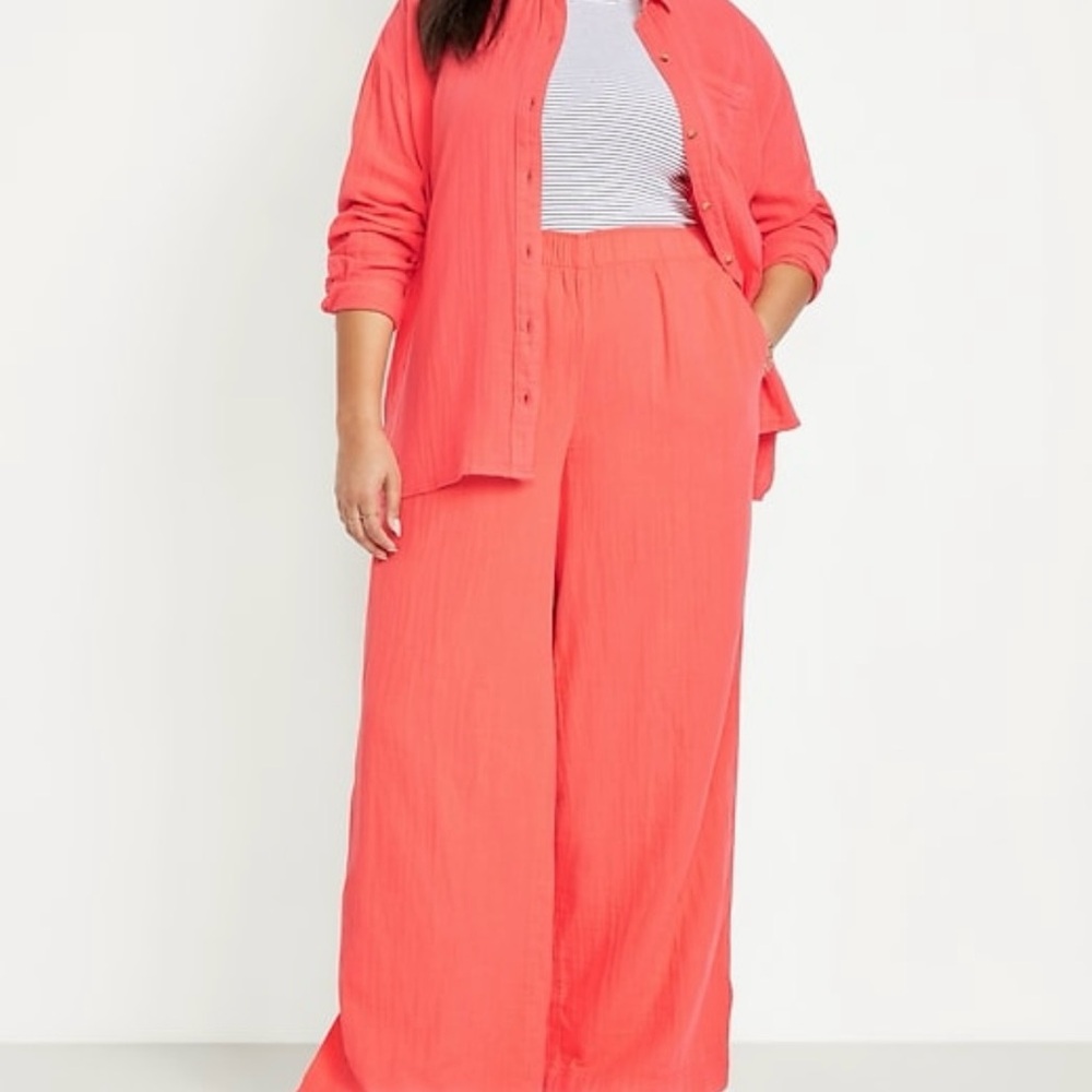 NWT old navy high waisted crinkle pants 3x